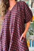 Bibi Gingham Pocket Tunic Rust